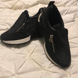 Black and white shoes/boots
